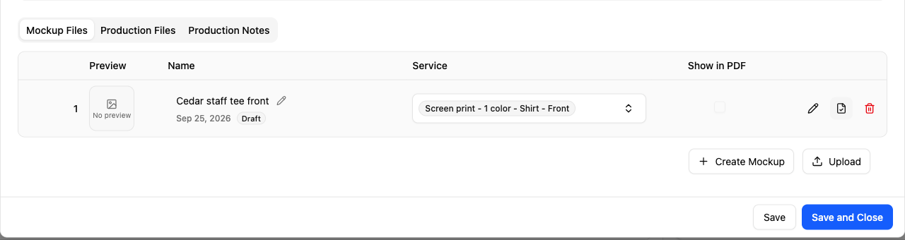 Draft design on Mockup Files