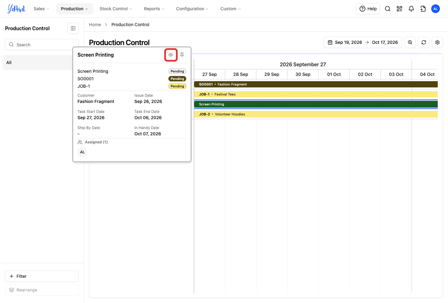 Task preview popover with the View full details button outlined