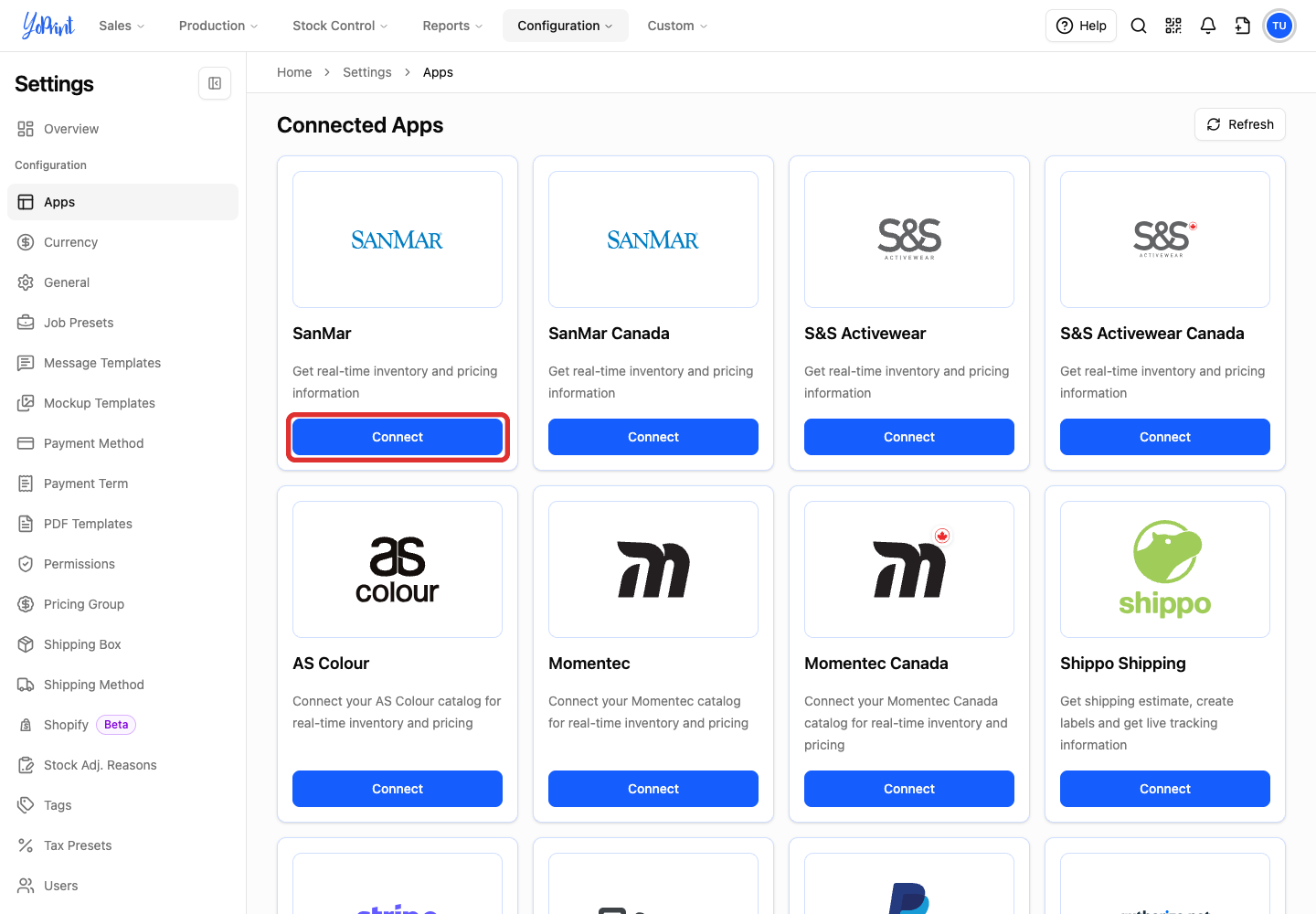 Connect on the SanMar card