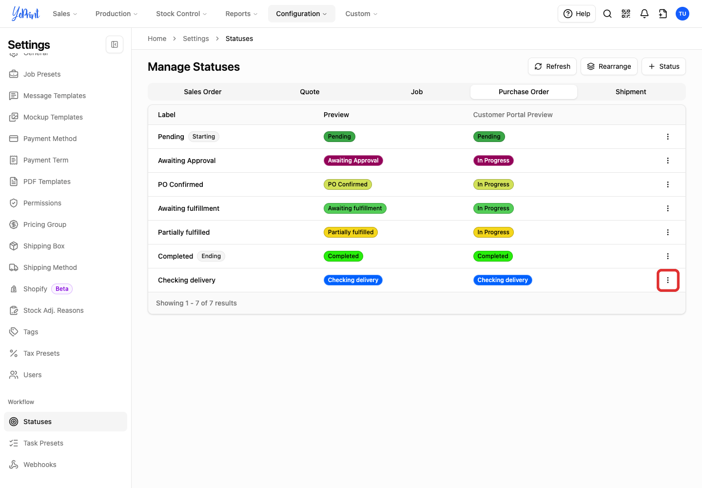 More actions for Checking delivery