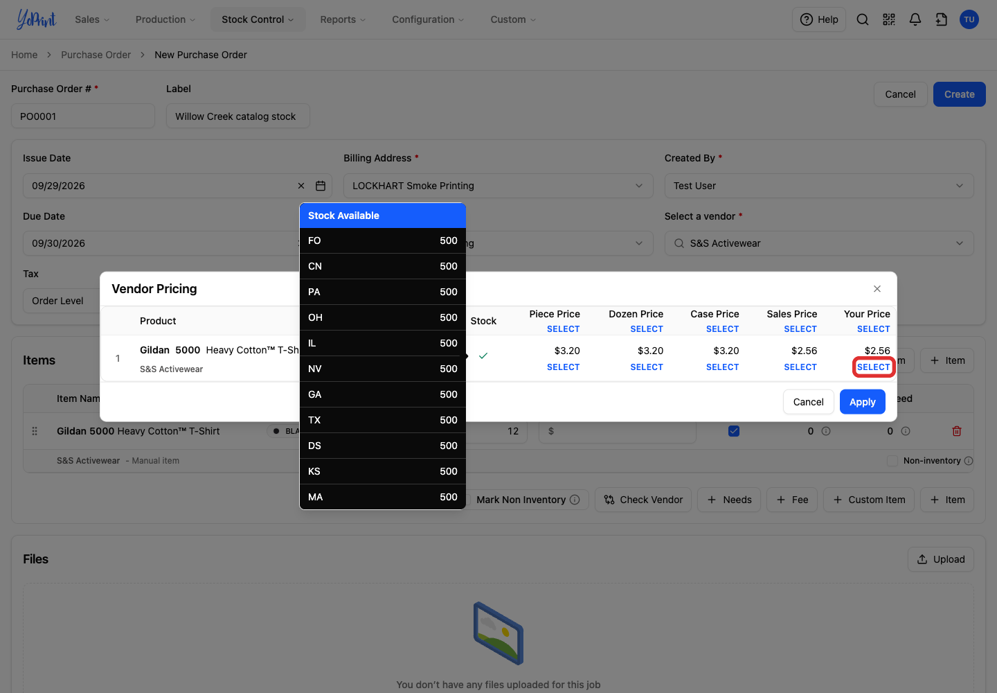 Select Your Price for the S&S item