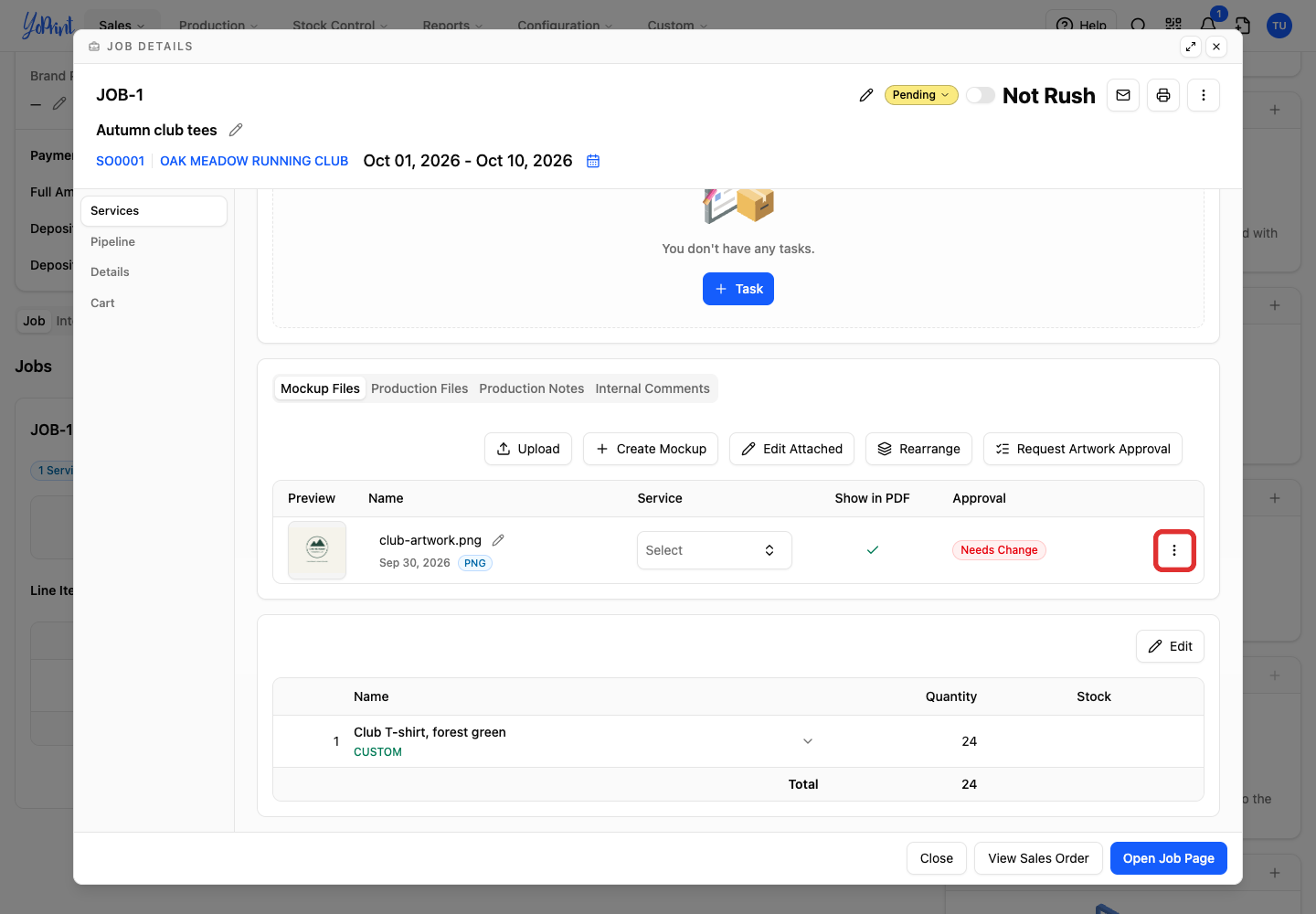 Open the old mockup’s actions