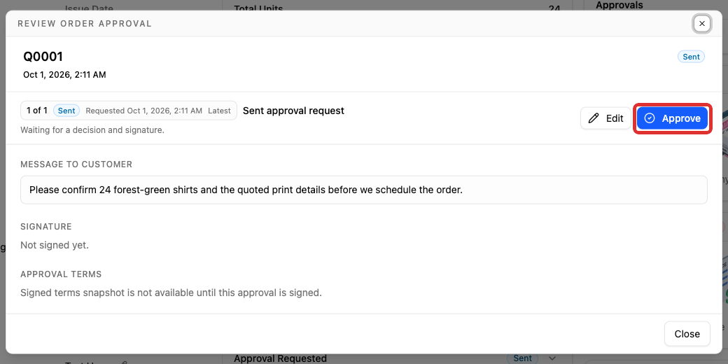 Open the response form