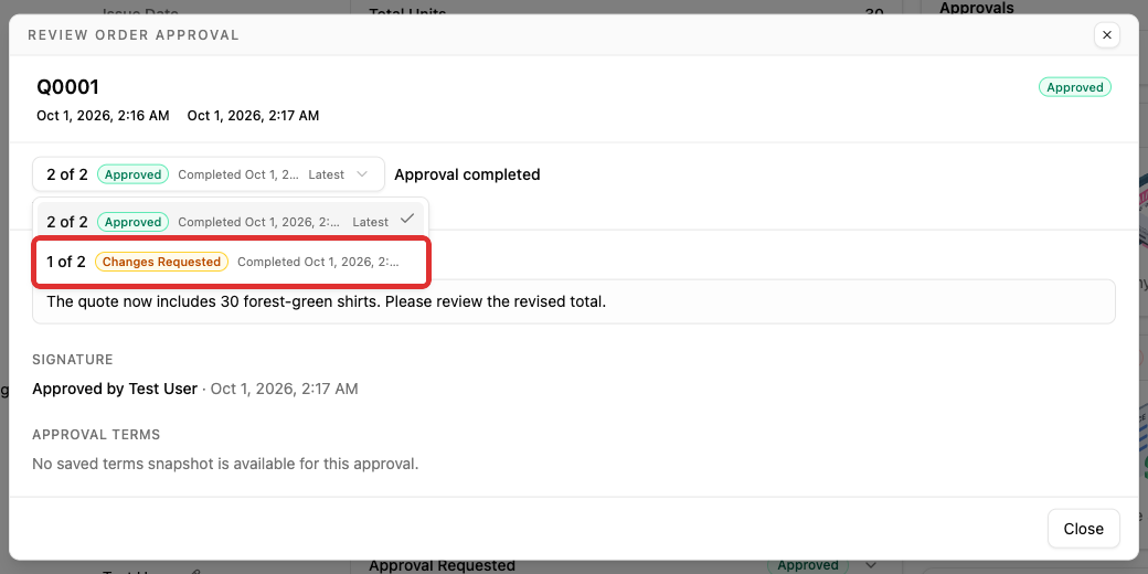 Choose the earlier completed request