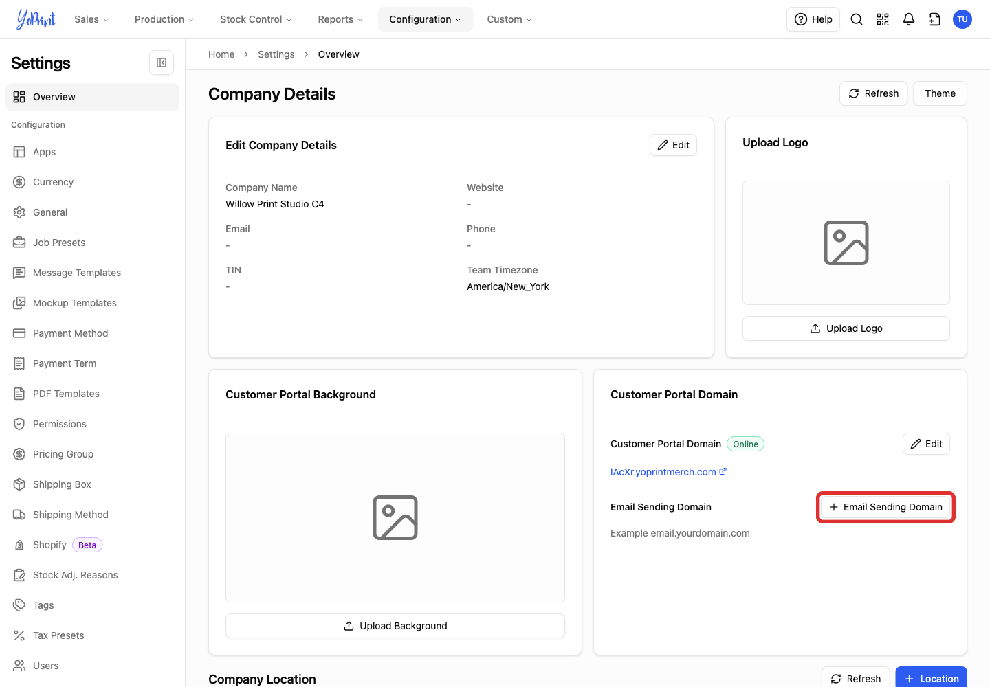 Add an email sending domain
