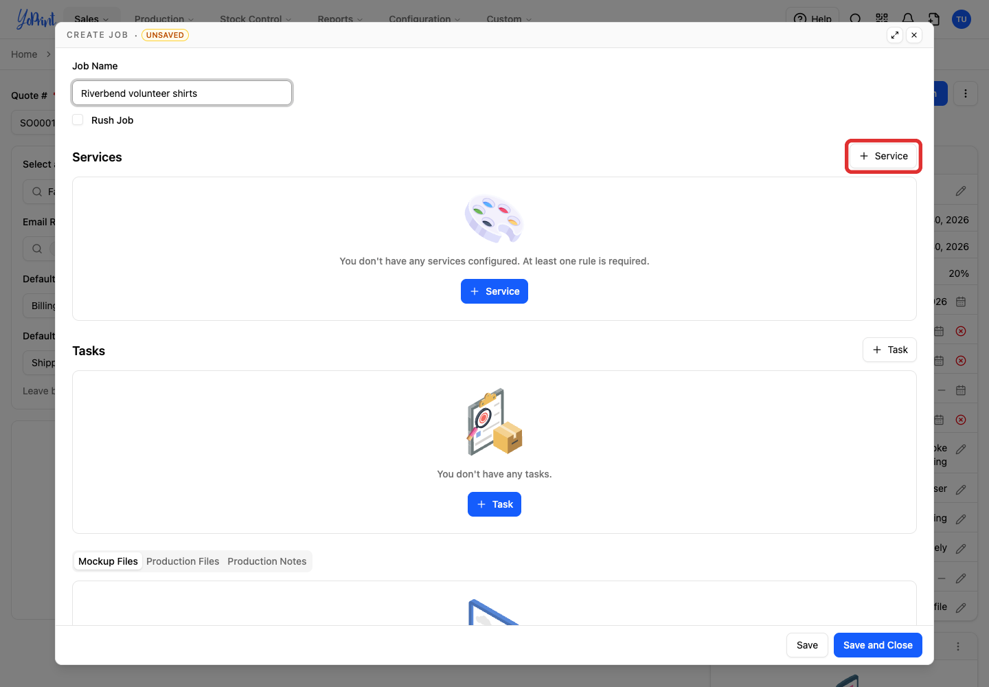 Click + Service.