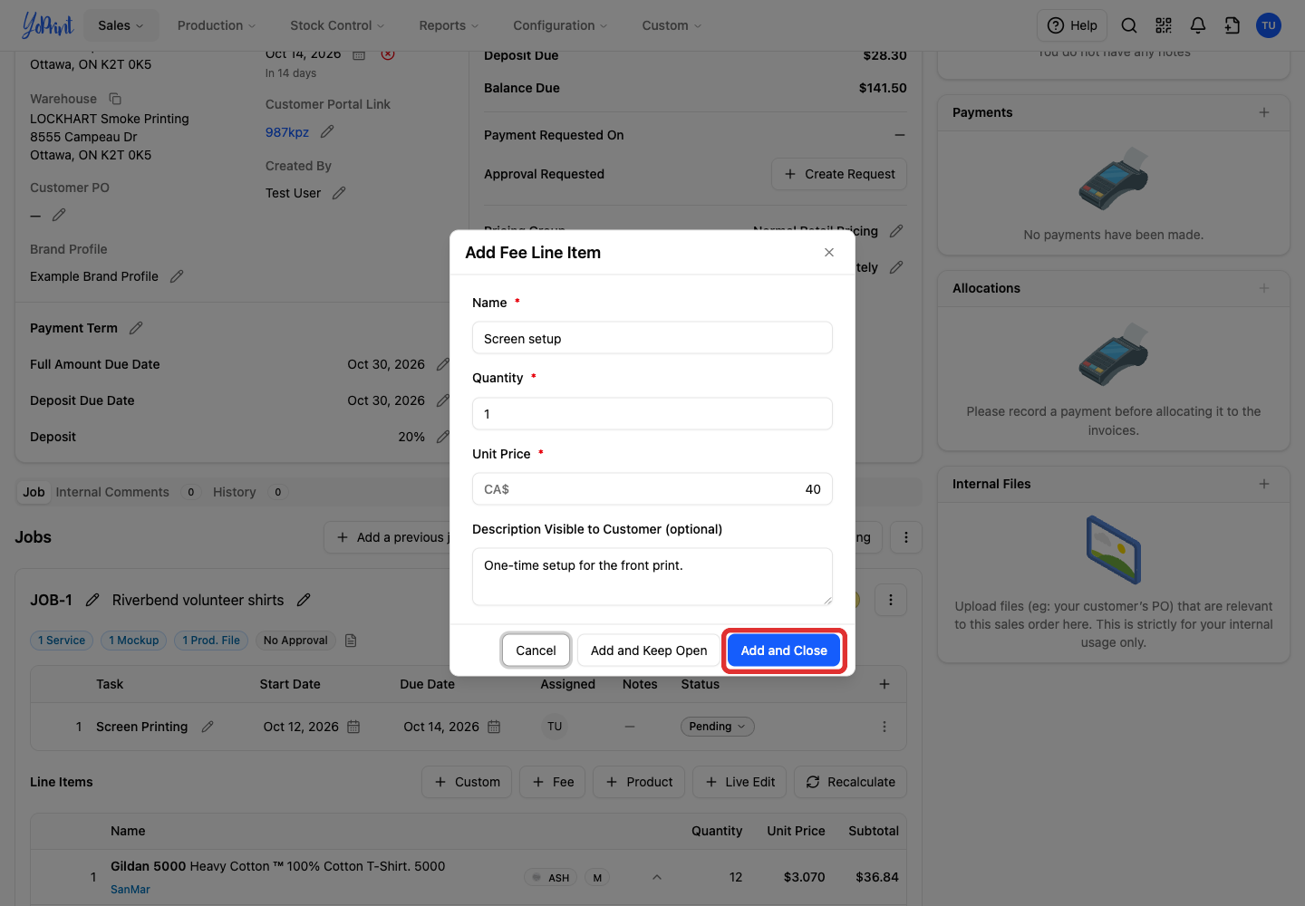 Click Add and Close.