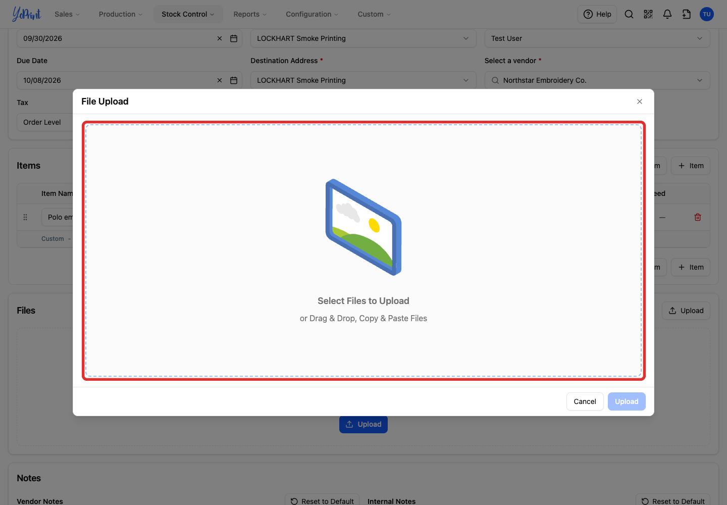 Select Files to Upload
