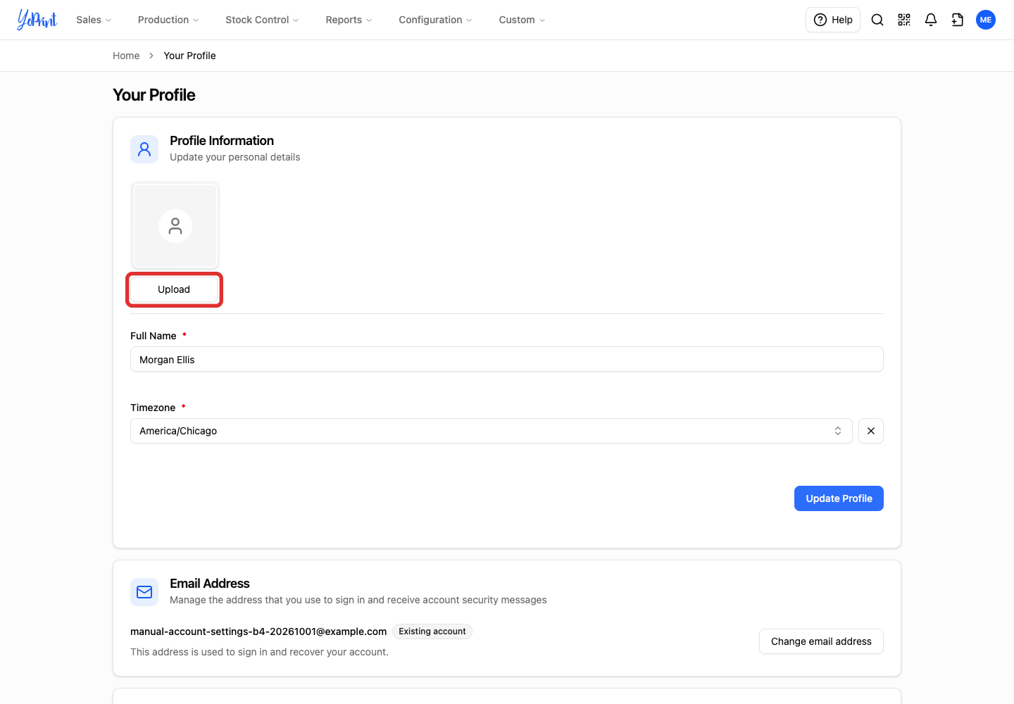 Upload a profile photo