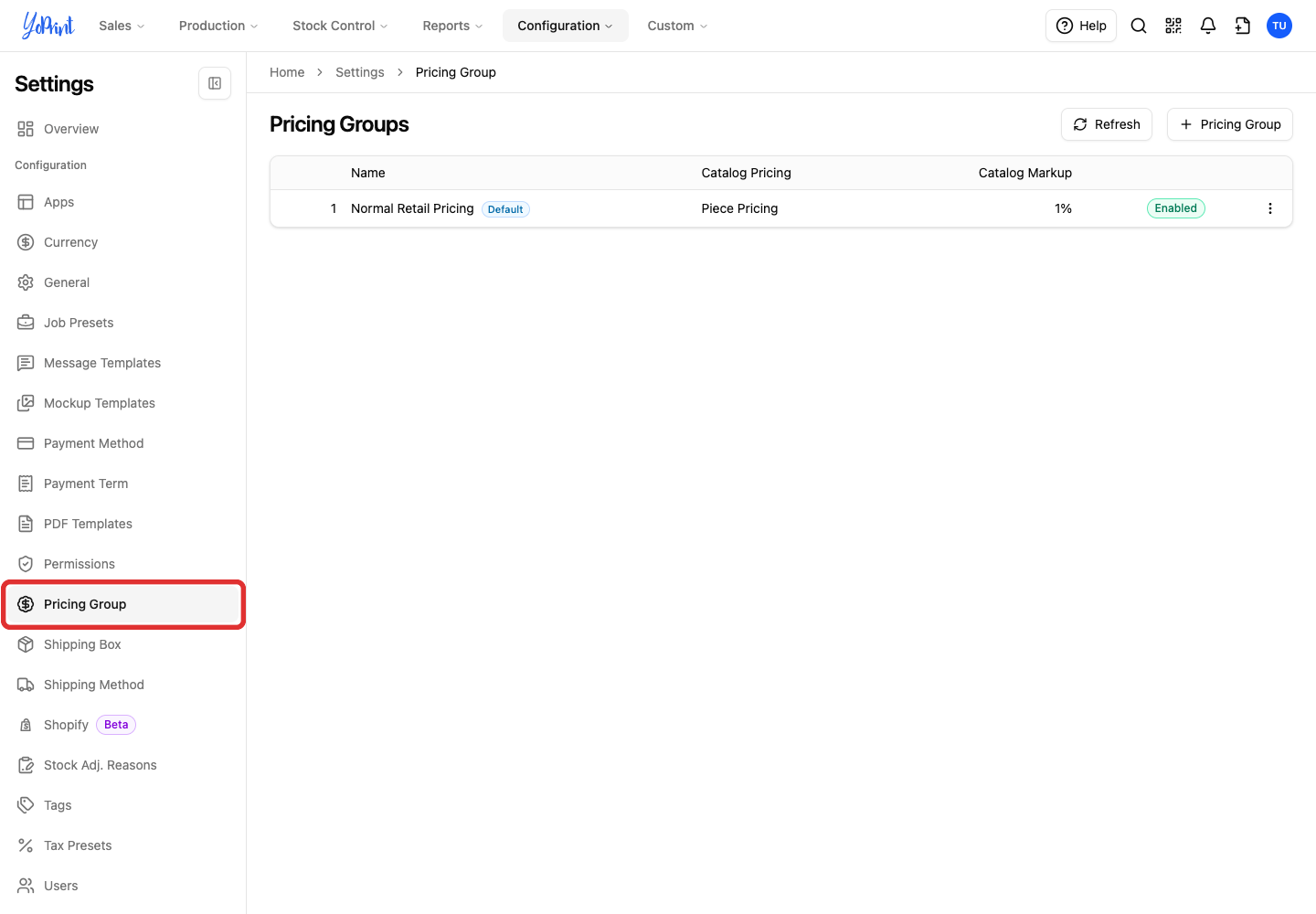 pricing nav