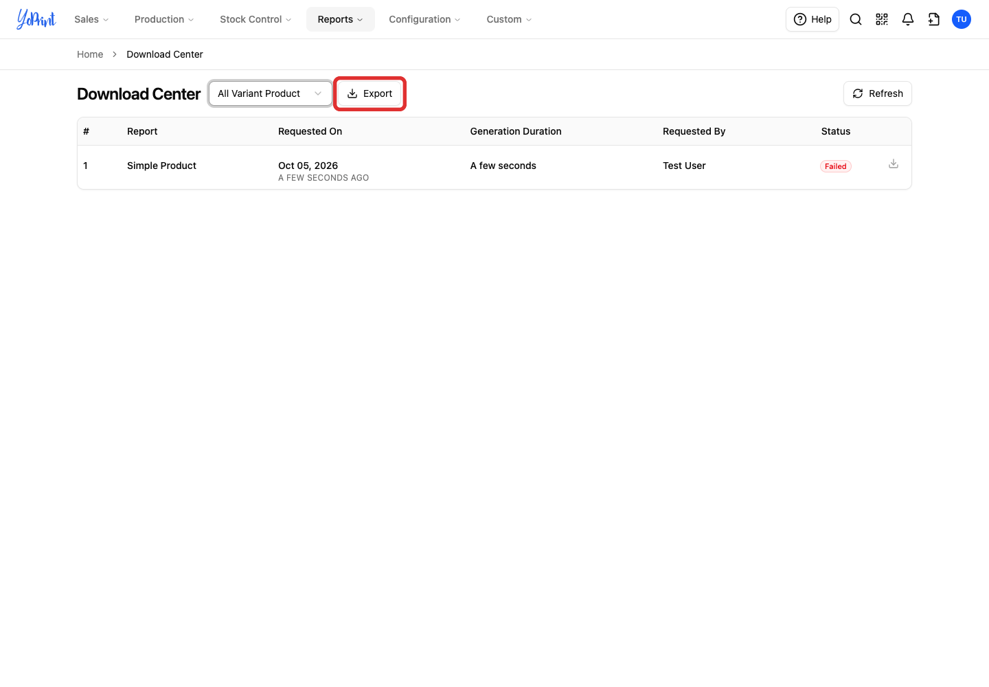 Generate the product CSV