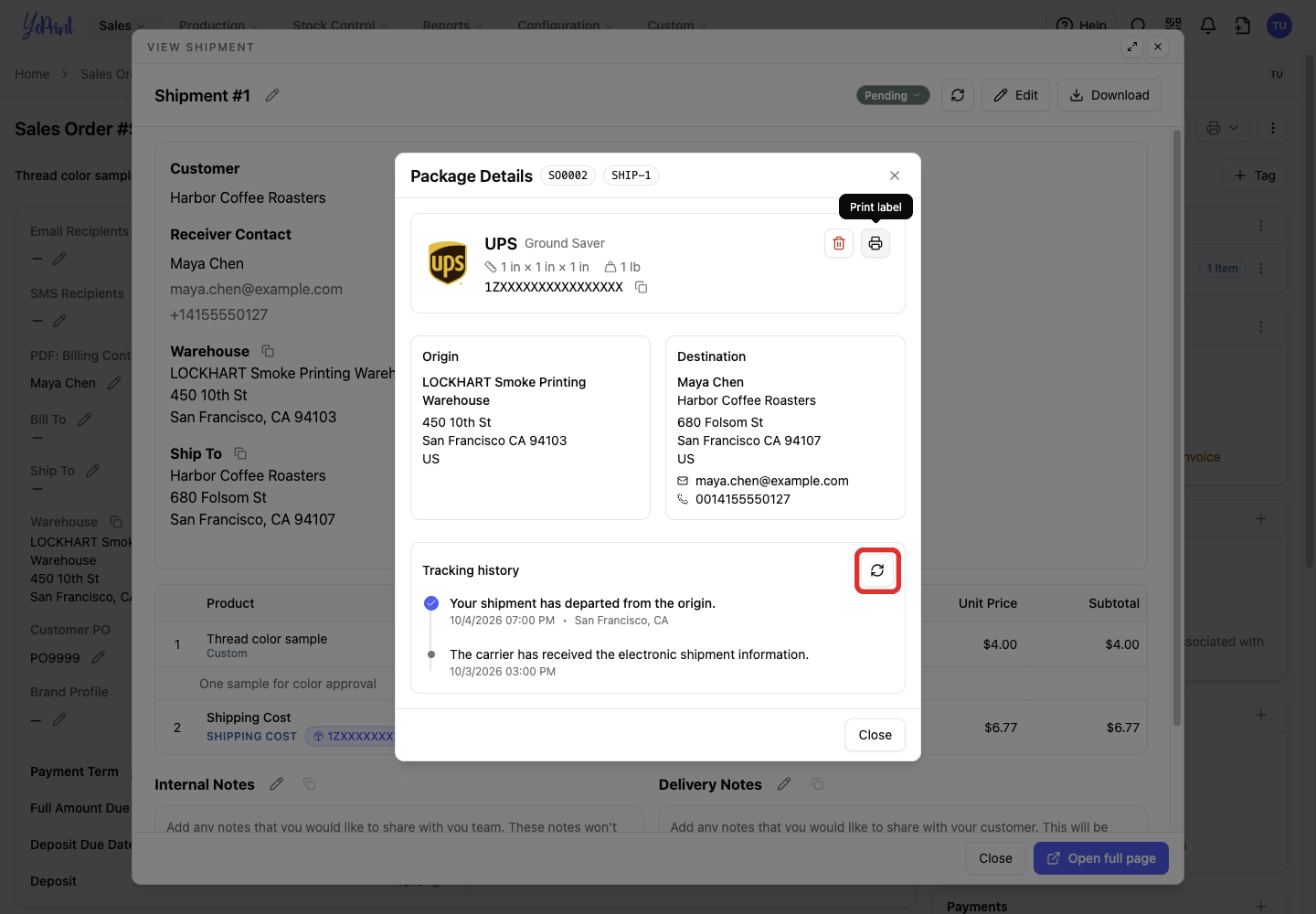 Refresh Tracking history