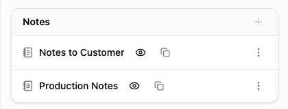 Find customer notes and production instructions on sales order SO0001