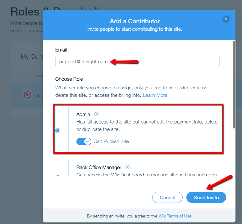 How to provide access to your Wix website - Elfsight Help Center
