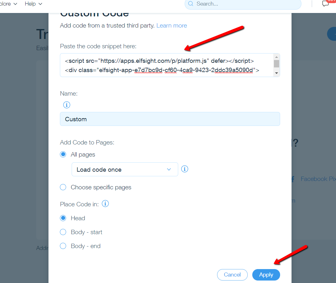 How to add Elfsight widget to Wix website Elfsight Help Center