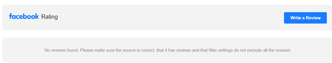 facebook review link broken