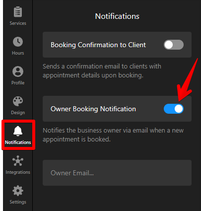 Notifications Tab
