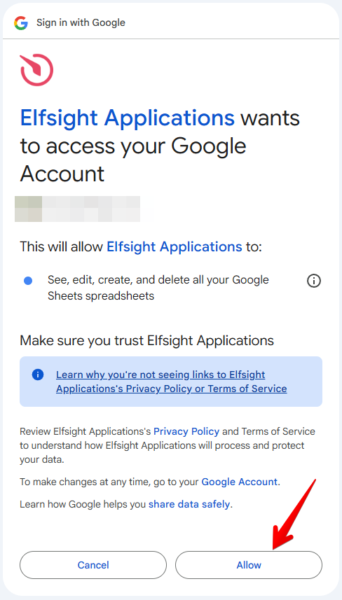 Connected to Google Sheets