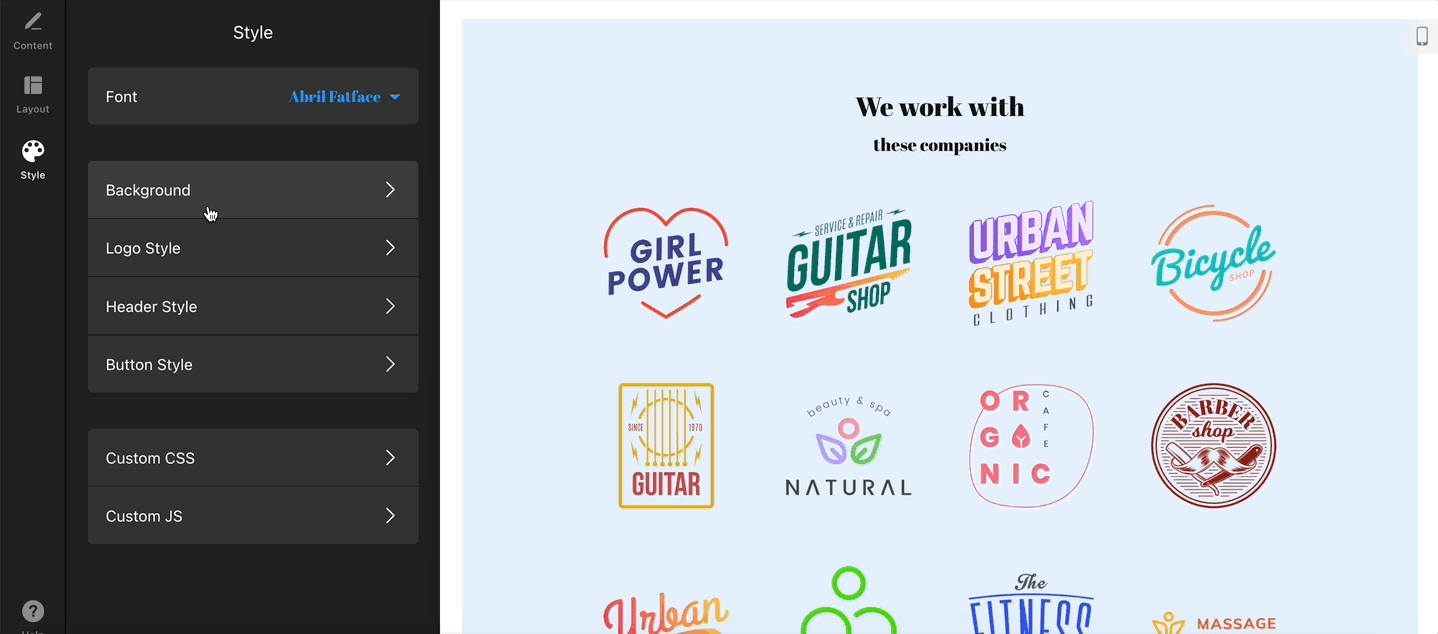 Element styling GIF