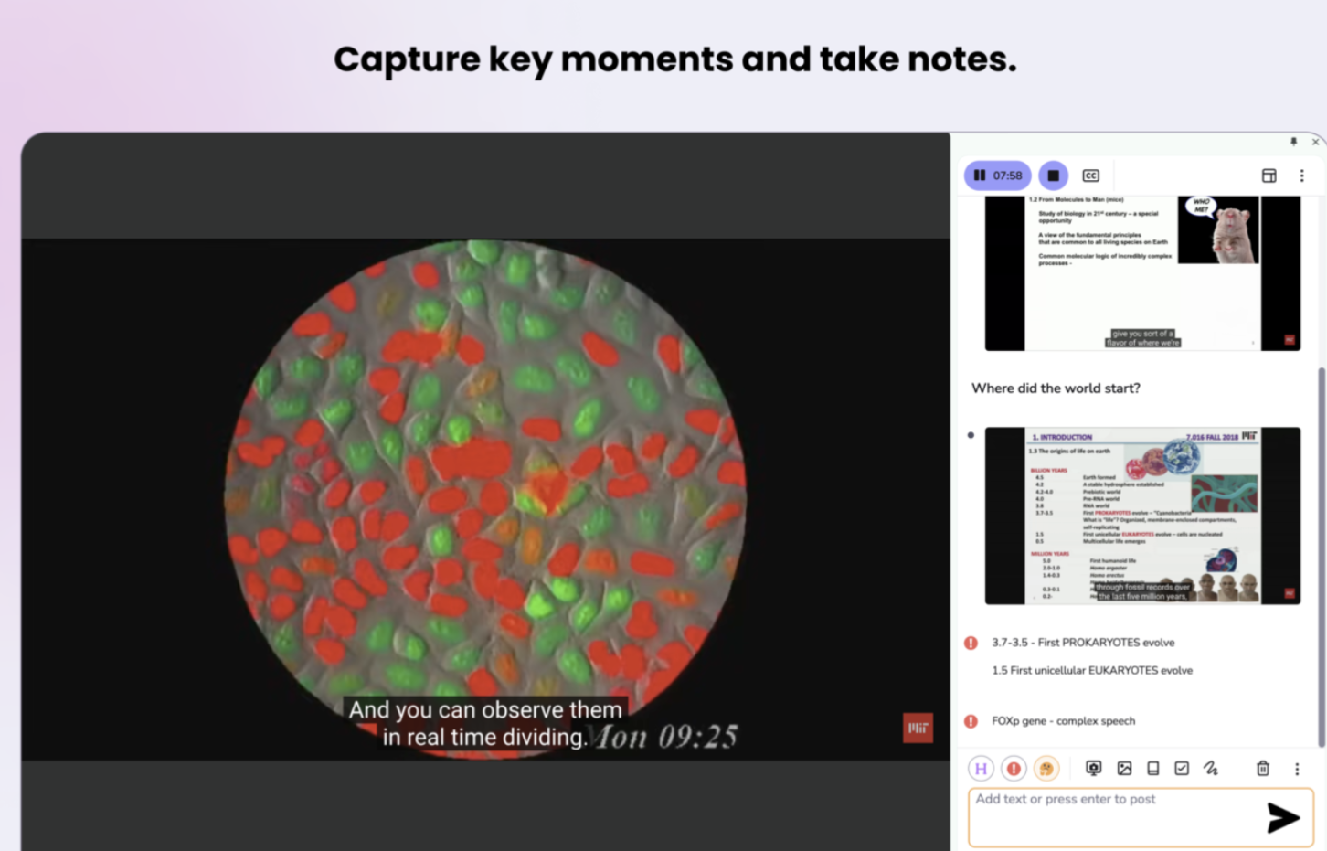 The image is of a Genio event open in the Genio extension