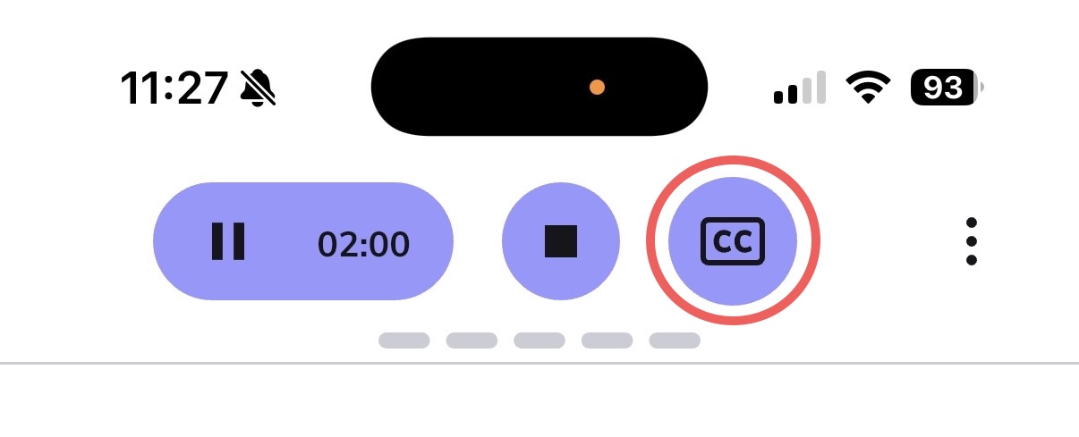 image highlights the CC button