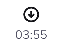 Image showing an icon of a circle with a down arrow. Plus a time stamp.