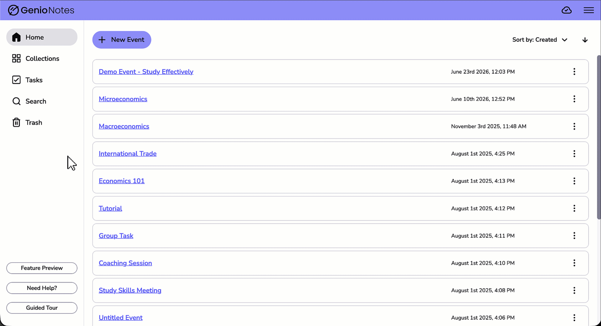 Gif showing searching for a keyword
