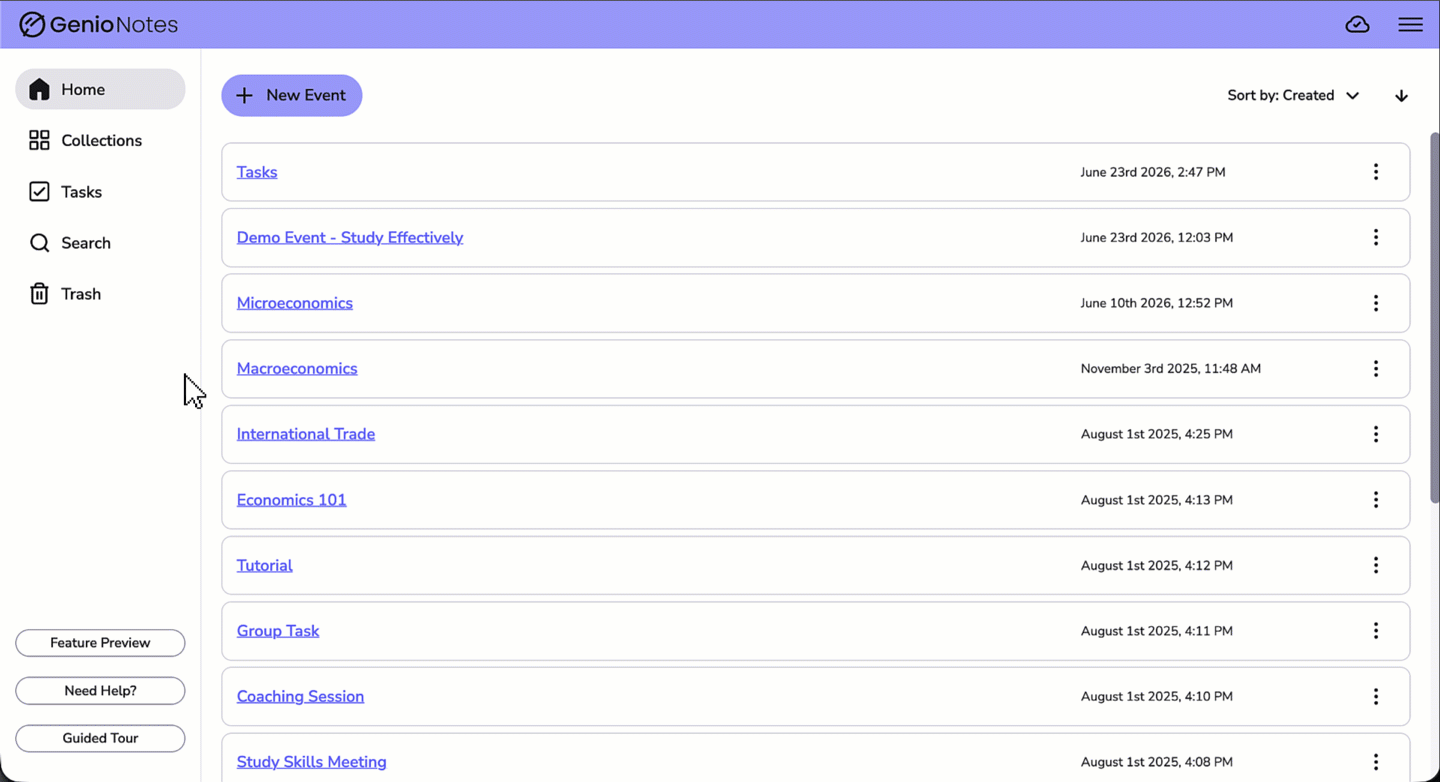 GIF showing marking a task as complete