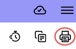 Image highlights printing icon 