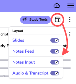 Image showing the Layout option button