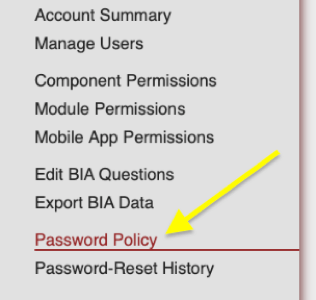 password policy