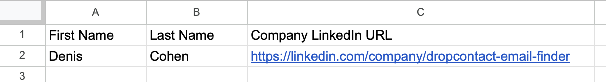 Company LinkedIn example