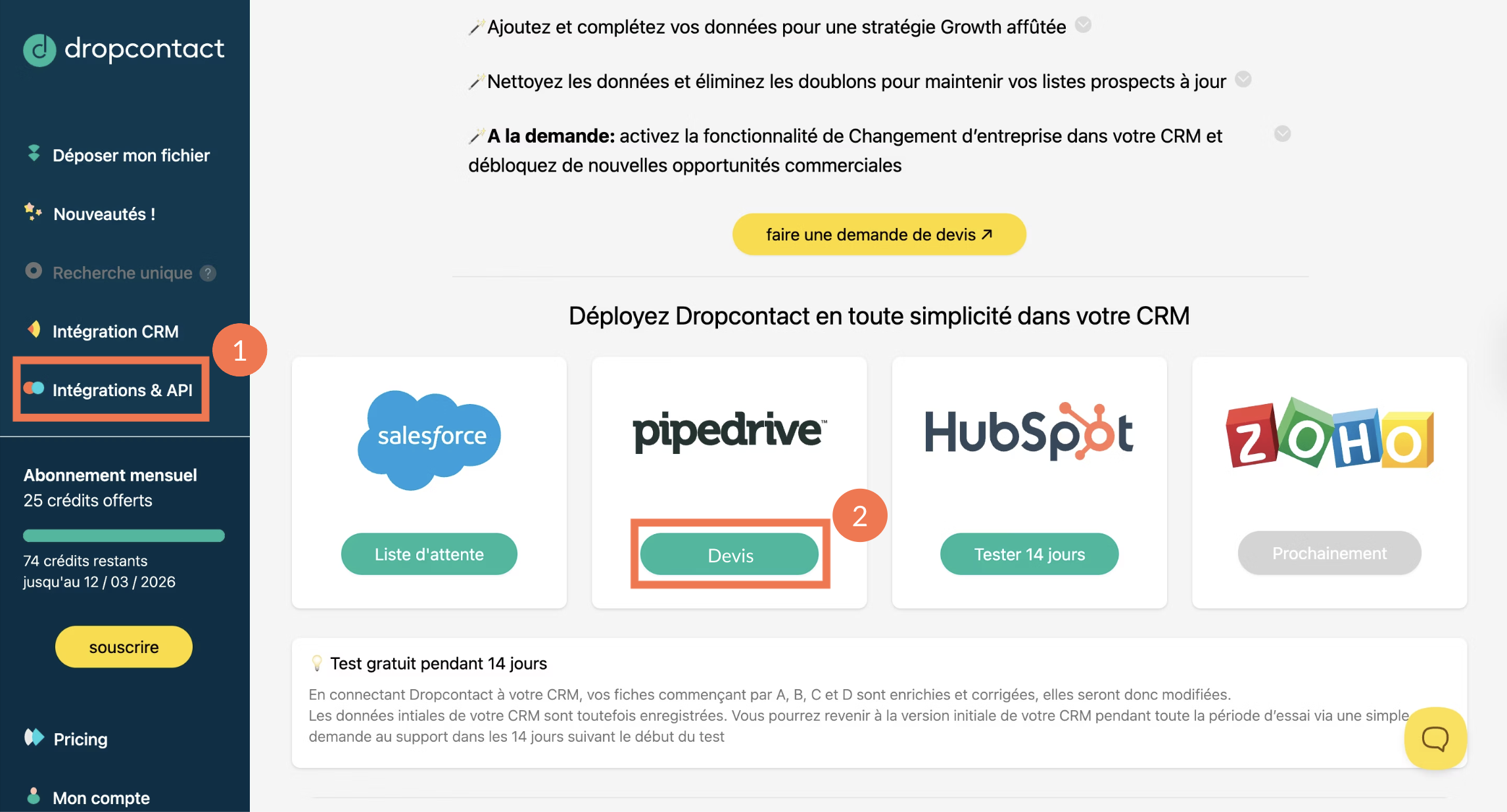 Enrichir ses contacts B2B directement dans Pipedrive