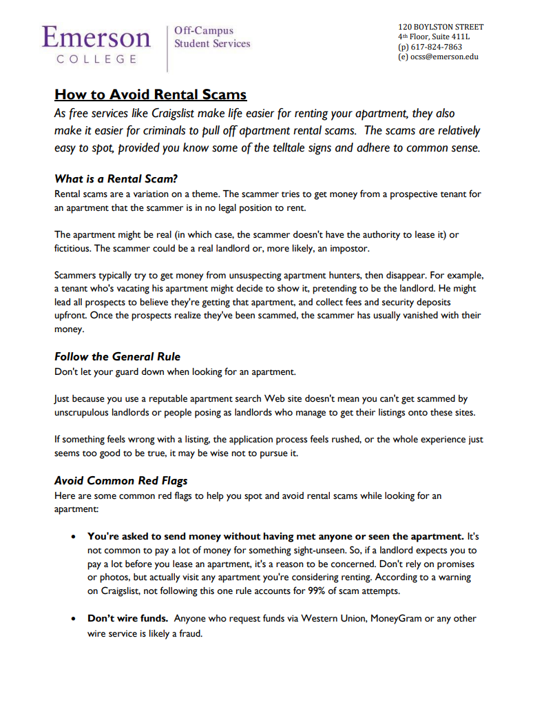How to Avoid Rental Scams