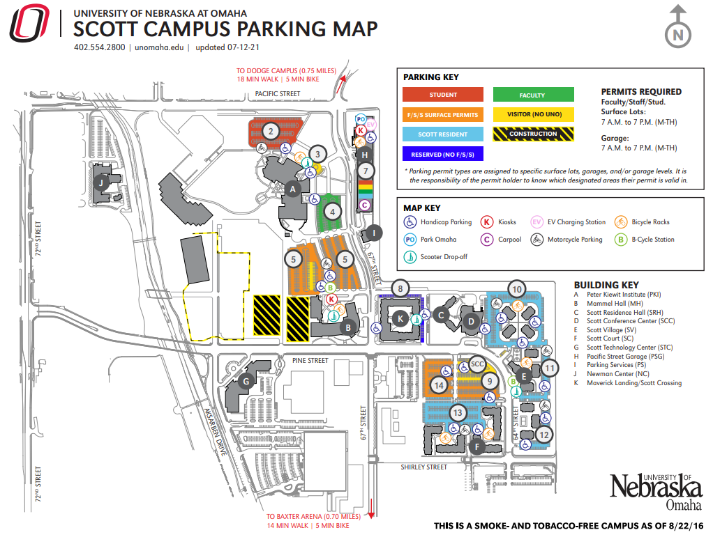 Scott Campus Parking Map