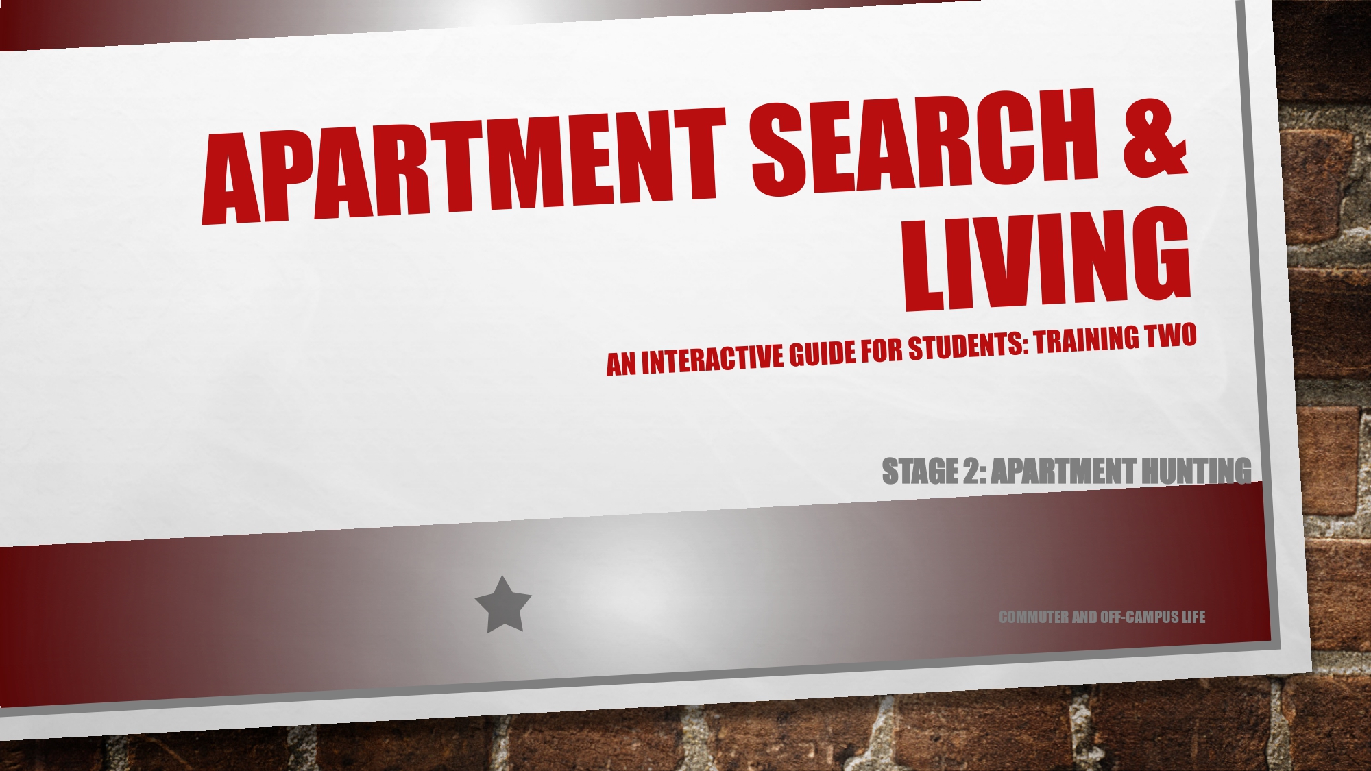 UIC apartment search & living guide training 2: apartment hunting