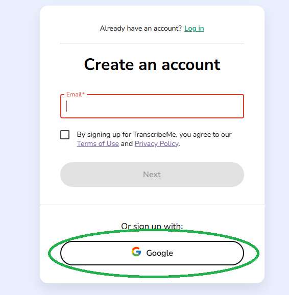 TM Support/HelpScout/Screenshots/2025 Updates/2025 Branding Updates SS/Portal SS/Log In SS/NB SSO Sign up Portal Google Sign In option 1