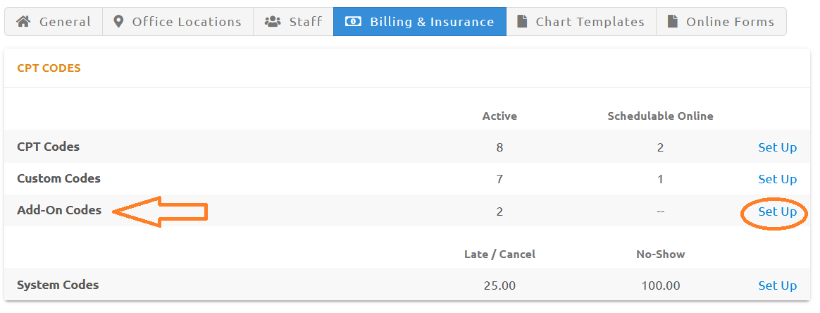 Creating Custom CPT Codes - TherapyAppointment Support Center