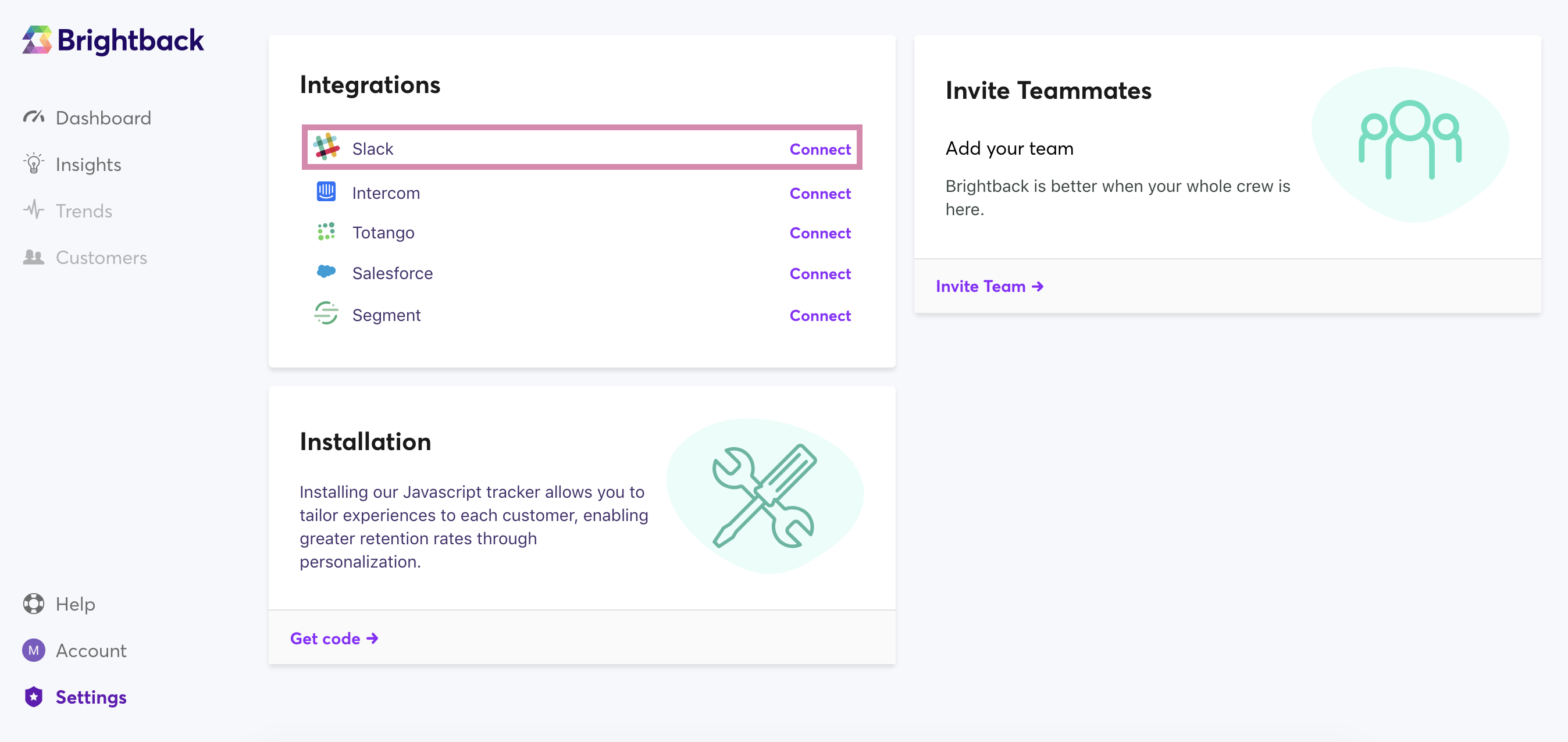 slack admin settings