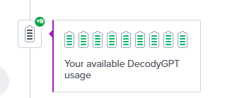 Remaining usage indicator