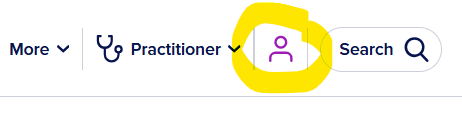 Profile settings navigation menu