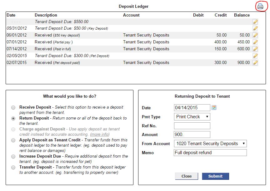 Tenant Security Deposits (Legacy) Rentec Direct Knowledge Base