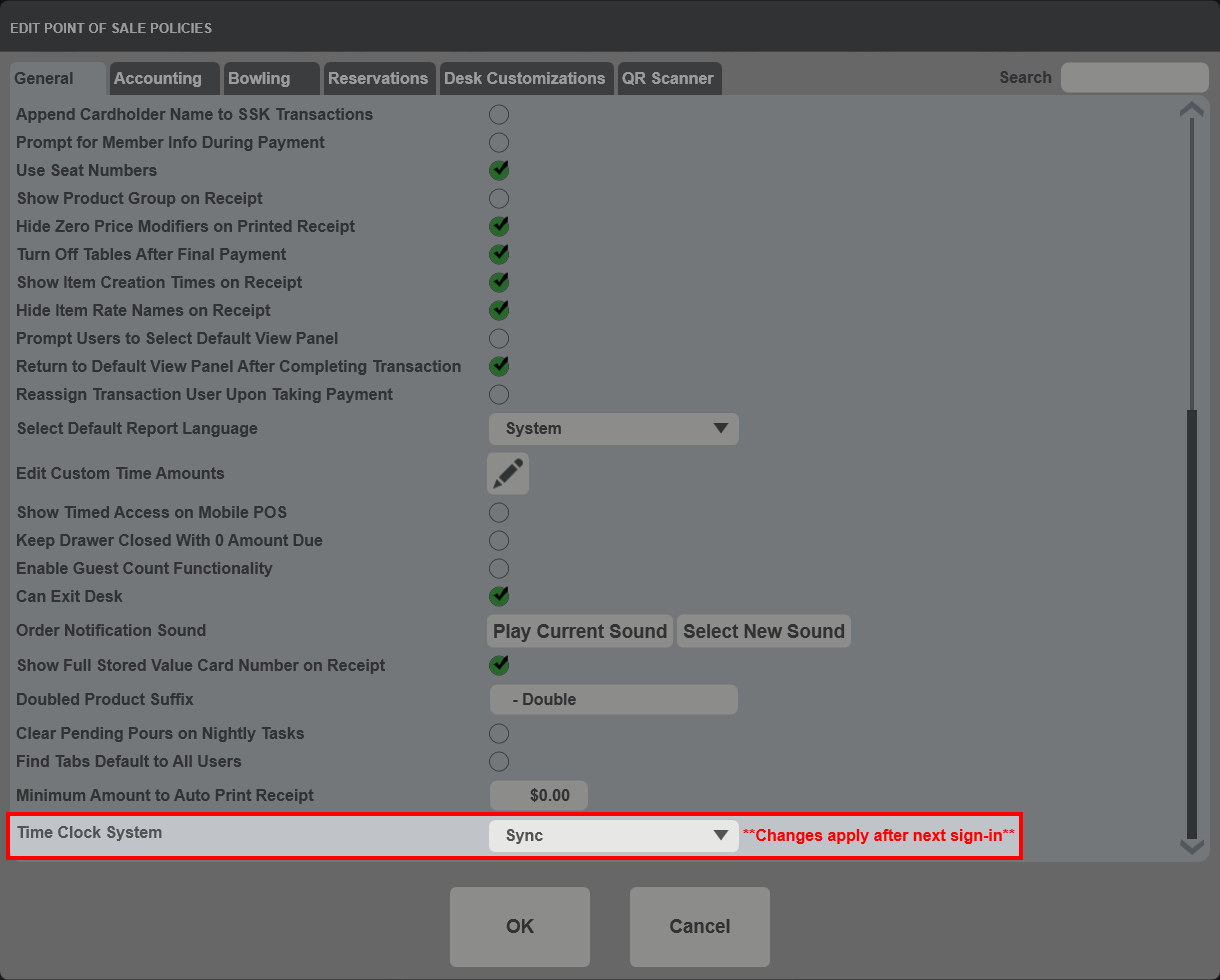 Sync Solus 4.1 - Sync Time Clock - Bowling Vision Knowledge Base