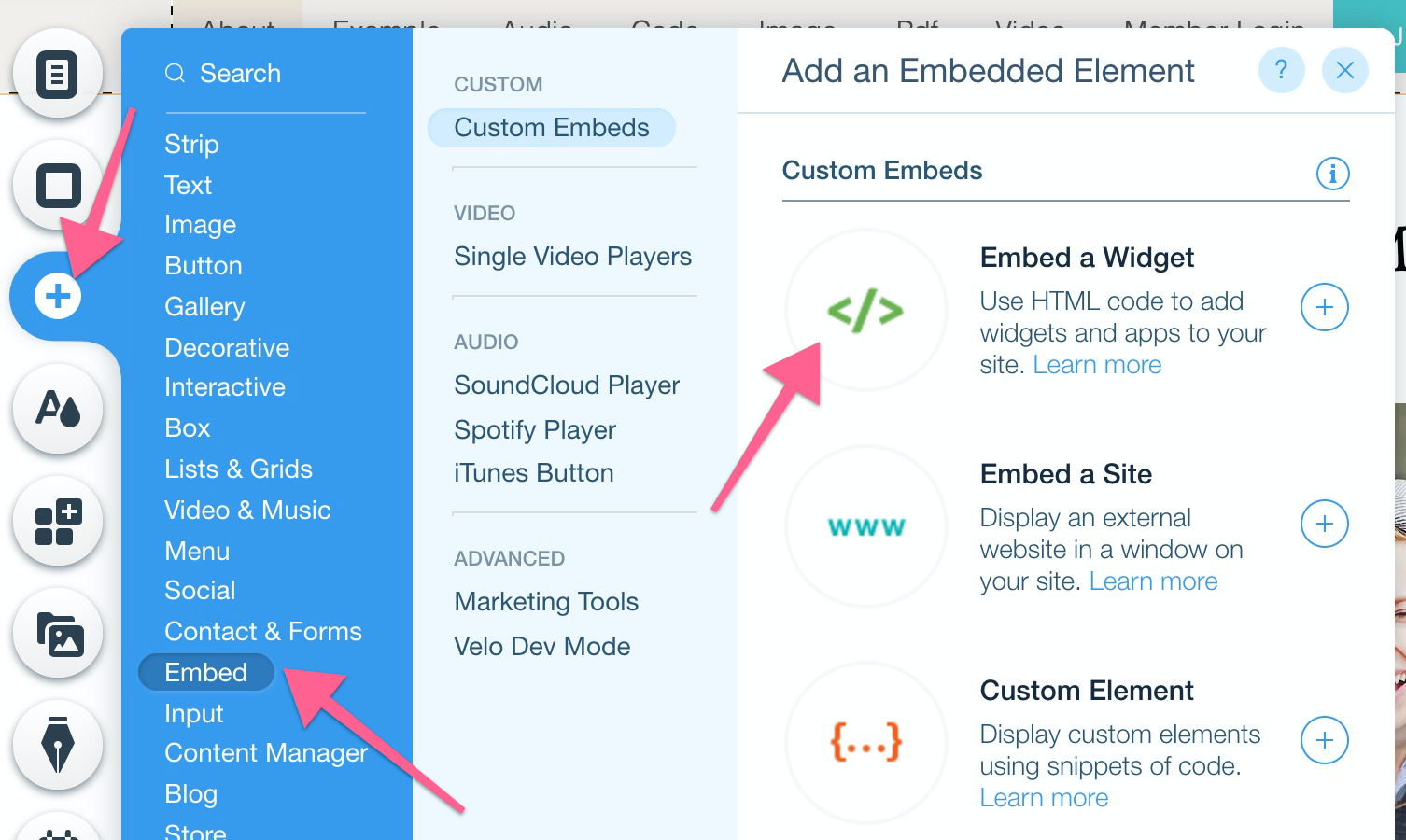 How To Add A Login Account Embed To Wix Memberspace Help Docs