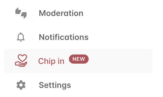 The Chip in item in the group menu
