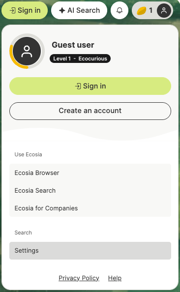 Screenshot access point on desktop