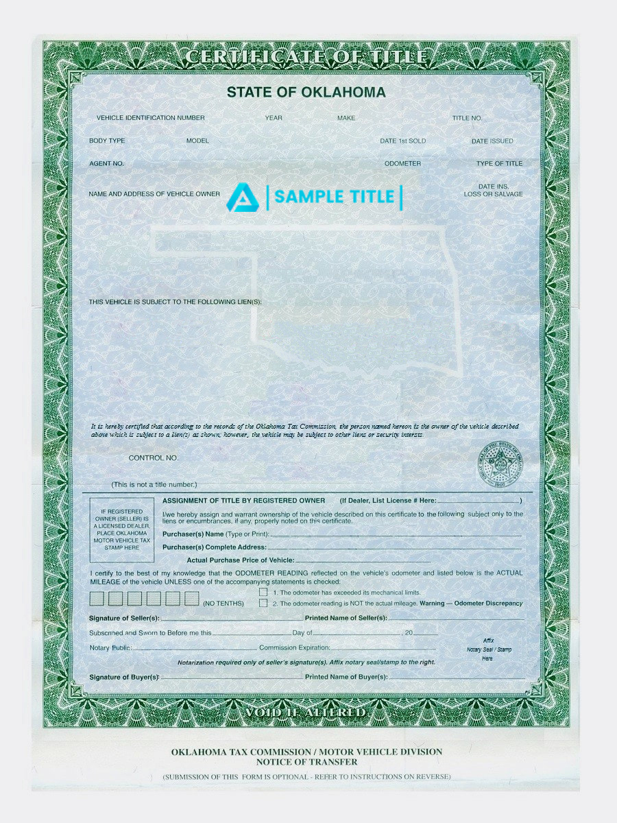 Oklahoma How To Transfer A Title Help Center PrivateAuto