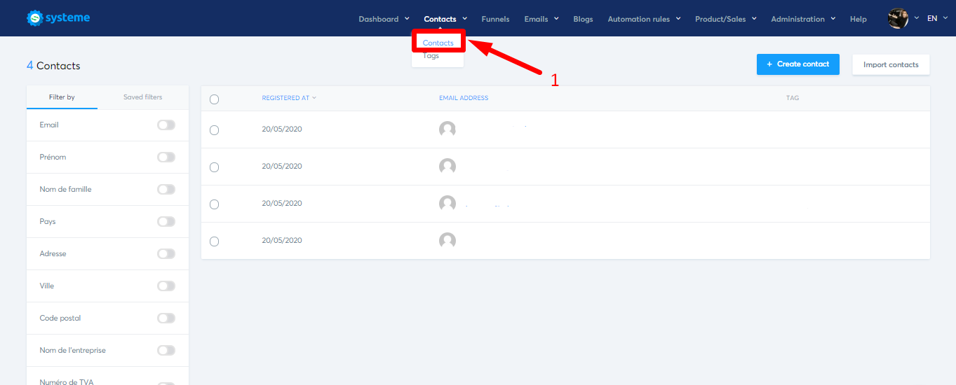 How to add a contact manually - Help pages