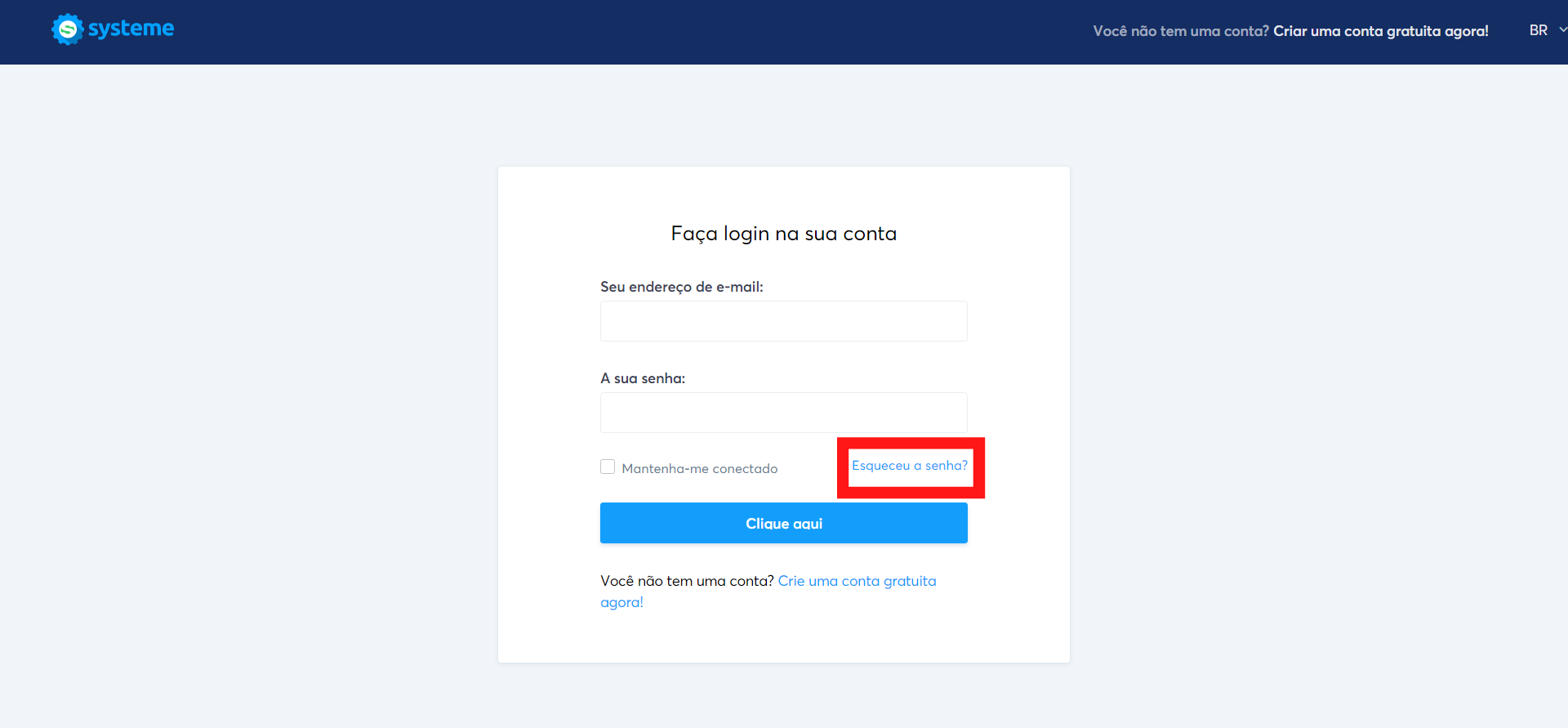Como enviar um email de redefinição de senha Ajuda