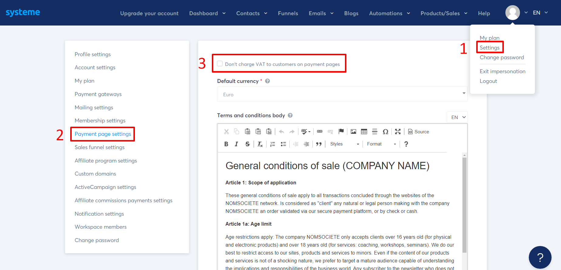 How to charge VAT to your customers Help pages